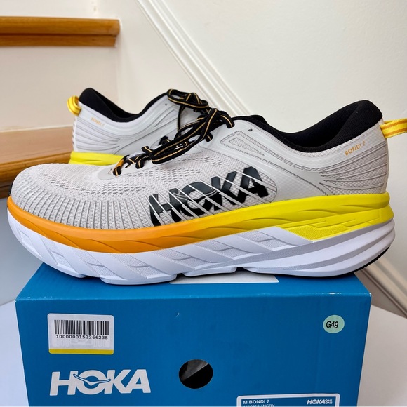 NWT Hoka Bondi 7 brand NEW in box Hoka One One Running shoes - Nimbus Cloud Grey - Picture 2 of 16
